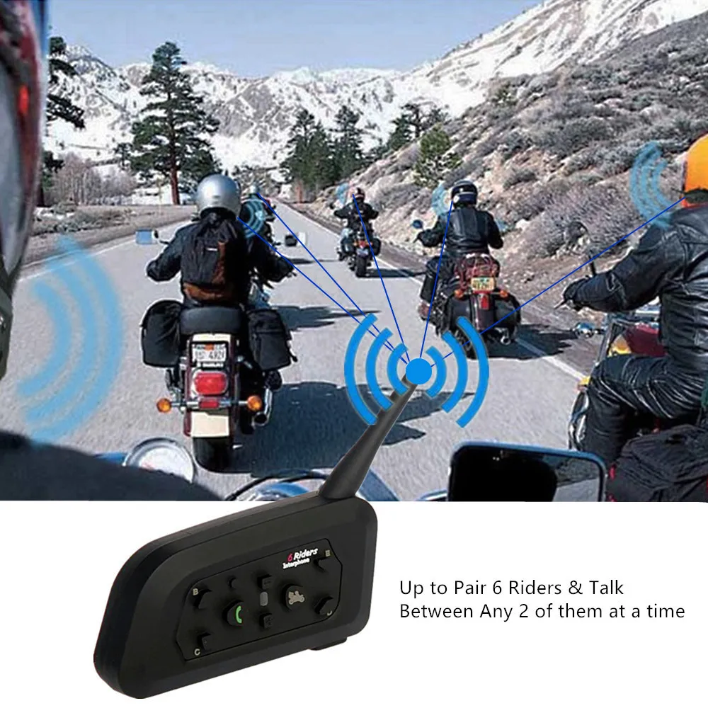 2 шт мотоциклетный шлем гарнитура Интерком 1200 м Bluetooth Шлем Интерком для 6 гонщиков беспроводной Intercomunicador Interphone MP3