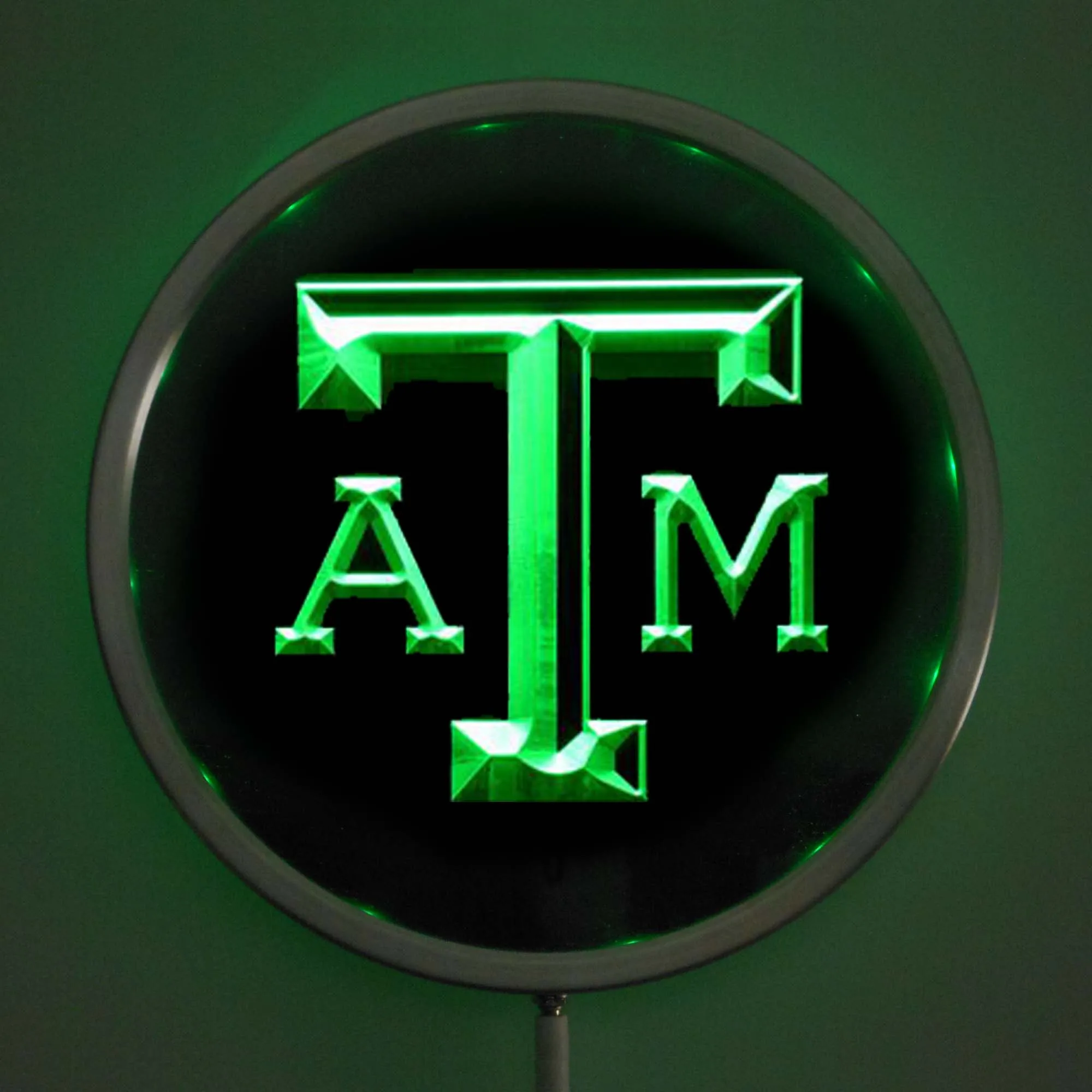 

rs-0110 Texas A&M Aggies LED Neon Round Signs 25cm/ 10 Inch - Bar Sign with RGB Multi-Color Remote Wireless Control Function