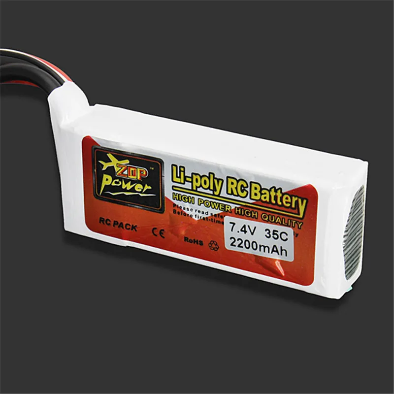 Горячая Новинка Аккумуляторная Lipo батарея ZOP Power 7 4 В 2200 мАч 2S 35C T вилка для