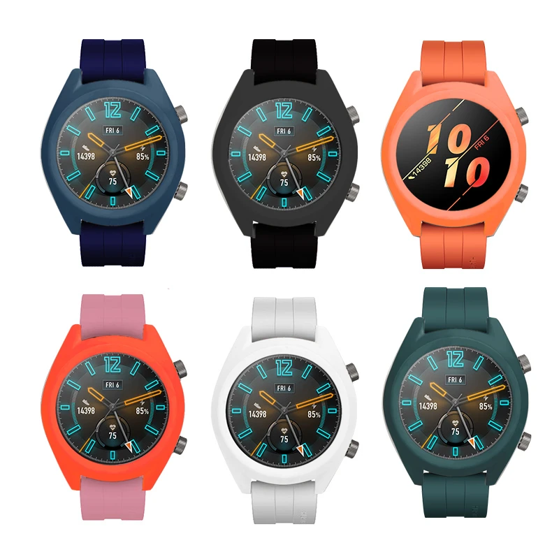 Ремешок для huawei Watch GT Active/Элегантный Смарт-часы ремешок для huawei аксессуары GT ТПУ чехол+ силиконовый спортивный браслет
