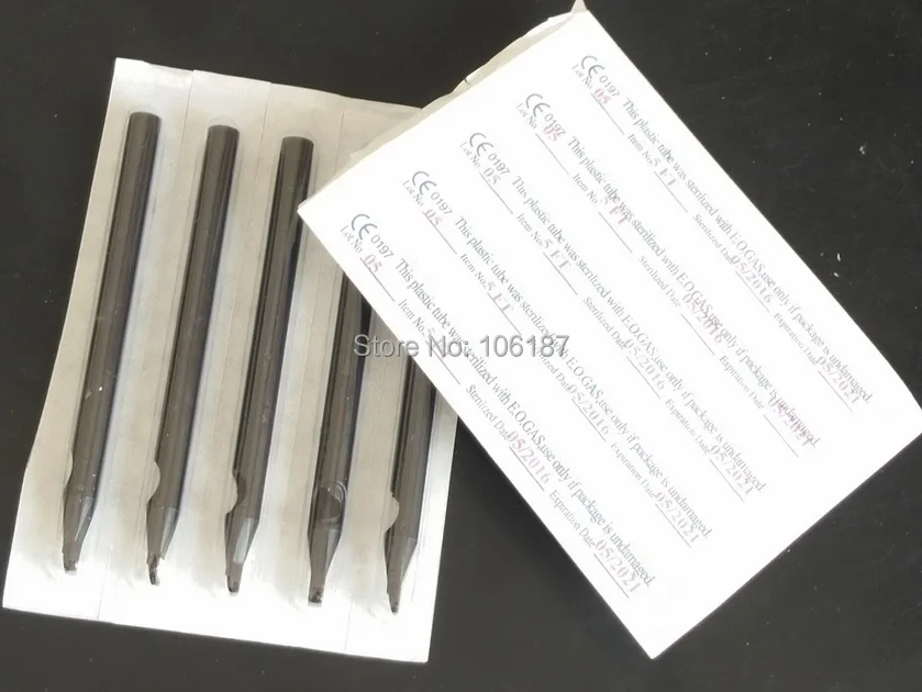 

5FT 50PCS Disposable Tattoo Black LONG Tips Nozzles For Tattoo Needles Supply