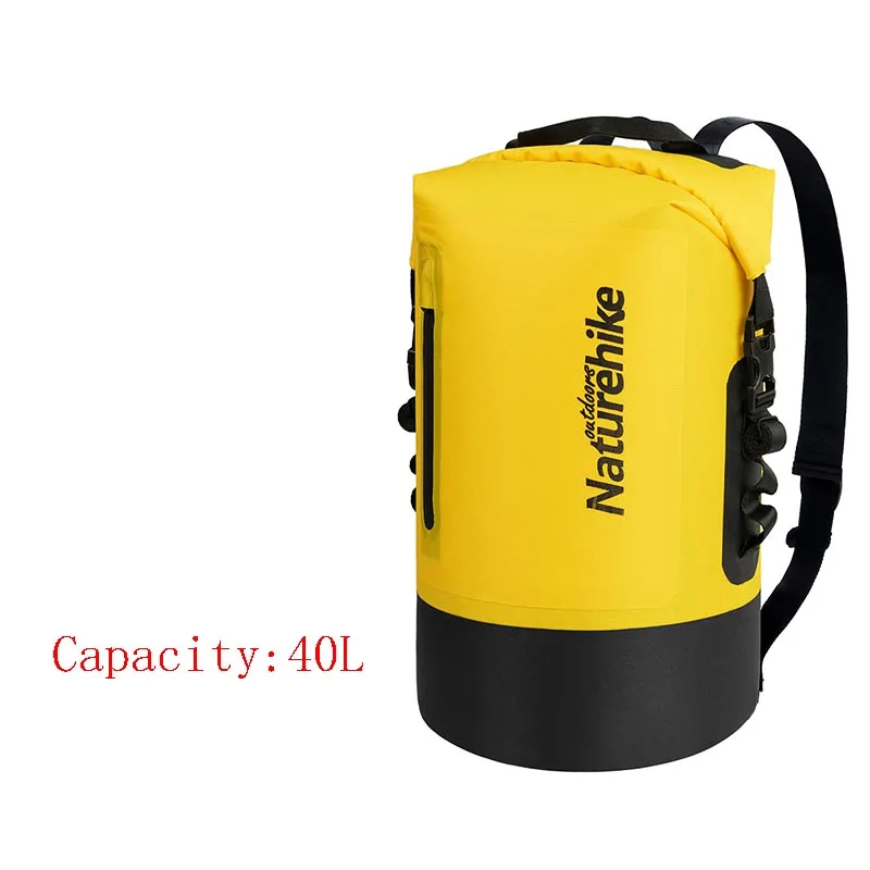 Yellow40L Naturehike 420D водонепроницаемая сумка из термополиуретана Открытый сухой мешок реки треккинг сумки водостойкий рюкзак NH18F031-S - Цвет: Yellow40L