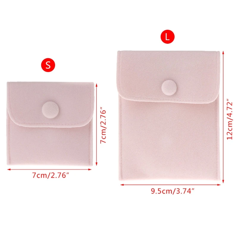 Сумка для хранения ювелирных изделий портативная мягкая ворсовая бархатная