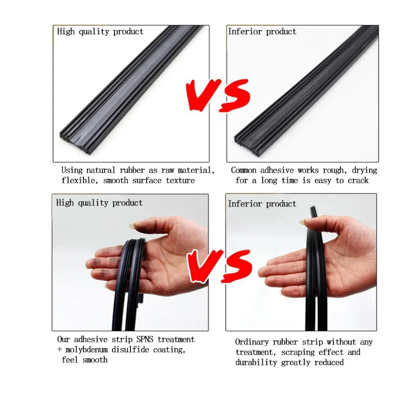 2 шт. автомобильные резиновые универсальные мягкие безрамочные стеклоочиститель