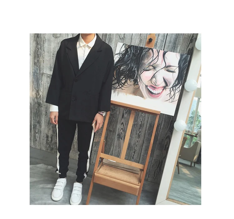 2016 мужская одежда весной чистых любителей в длинный участок Южная Корея костюм