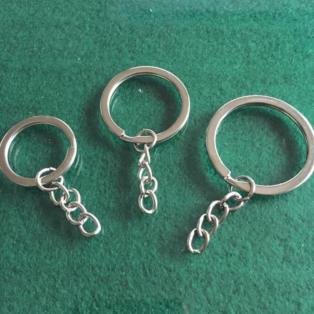 Металлические брелки с родиевым покрытием 30 шт./лот|chain rhodium|rhodium platedsplit rings |