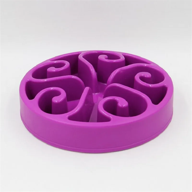 Purple Миска для медленного Кормления Собаки кормушка для собак кошек миска для домашних животных игрушка для маленьких и крупных собак принадлежности для кормления домашних животных аксессуары для домашних животных - Цвет: Purple