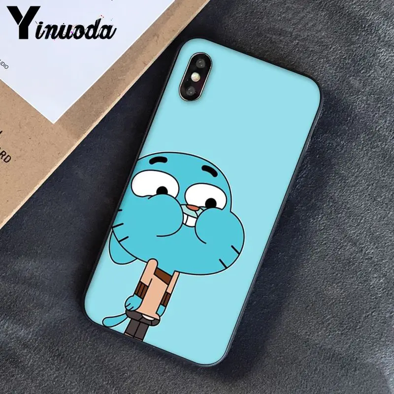 A4 Yinuoda удивительный мир Gumball gumball новое поступление черный чехол для телефона iPhone 8 7 6 6S 6Plus 5 5S SE XR X XS MAX Coque - Цвет: A4