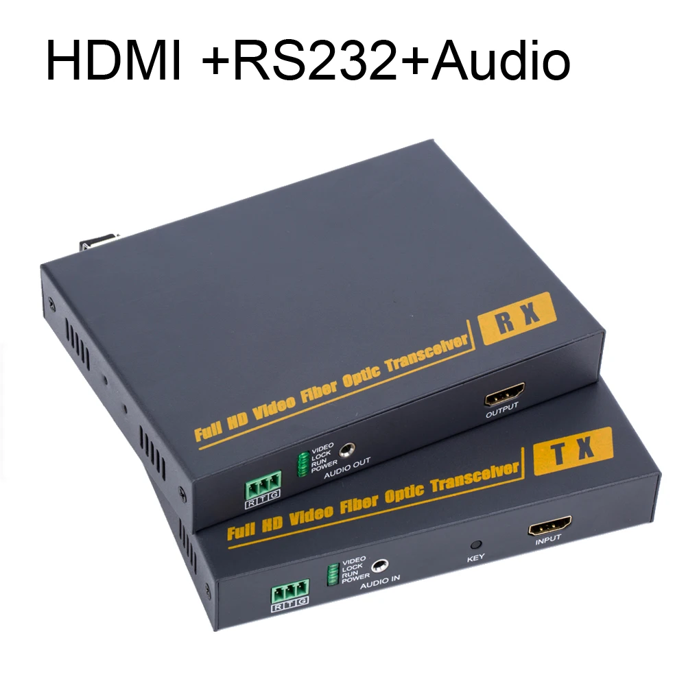 HDMI оптоволоконный удлинитель 1080P с RS232 и стерео аудио конвертер | Мобильные