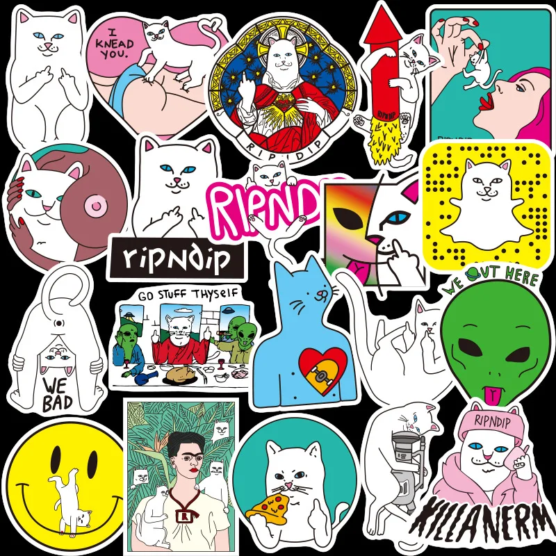 50 шт. средний палец Милая кошка Стайлинг автомобиля забавная крутая бомба