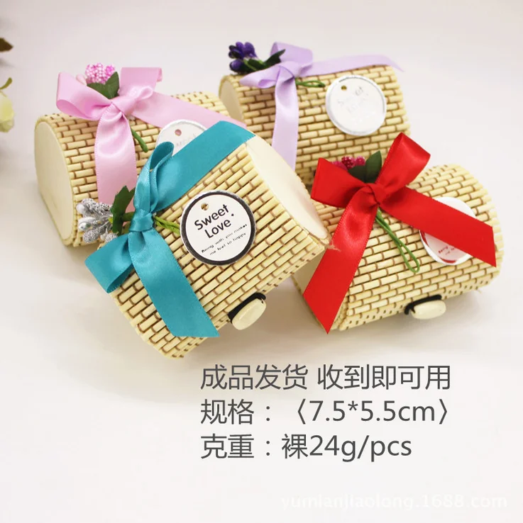 12 шт. в европейском стиле цилиндрическая форма бамбуковые Свадебные Сувениры