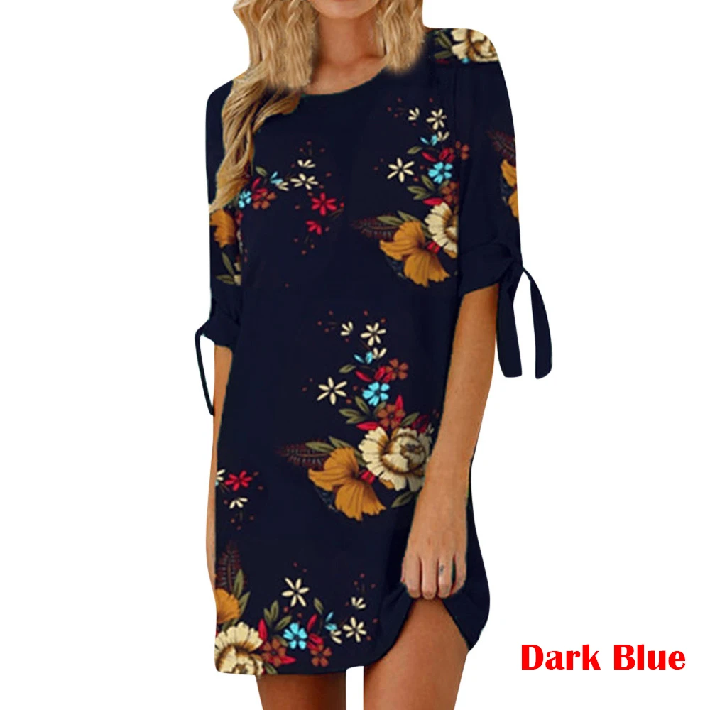 Женское летнее платье с цветочным принтом сексуальное короткое мини-платье