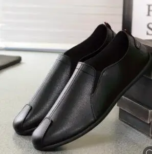 2019 г. Новинка мужская повседневная обувь из PU искусственной кожи с круглым носком