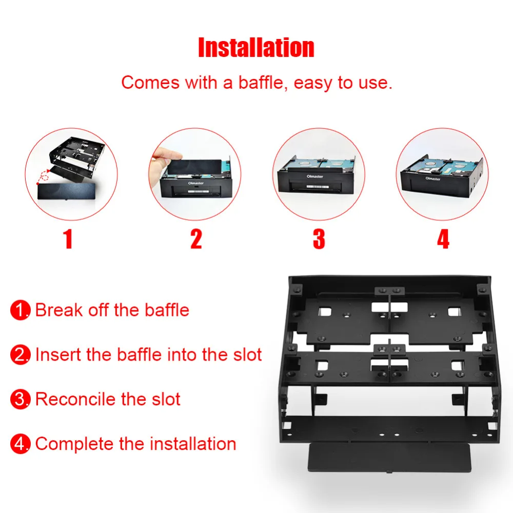 OImaster 2," /3,5" HDD/SSD до 5,2" отсек для гибких дисков компьютерный монтажный кронштейн адаптер