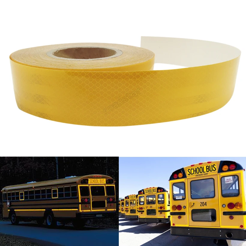 50mm X 50m Reflective Tape Adhesive Stickers Decal Decoration Film Safety Baby Motorcycle Stickers on school bus