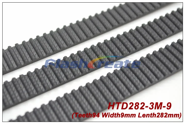 

5pcs HTD3M belt 282 3M 9 length 282mm width 9mm 94 teeth 3M timing belt rubber closed-loop belt 282-3M Free shipping