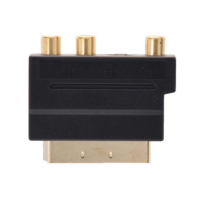 1 шт. RGB Scart адаптер для композитного RCA + S Video AV TV аудио видео DVD рекордера ТВ