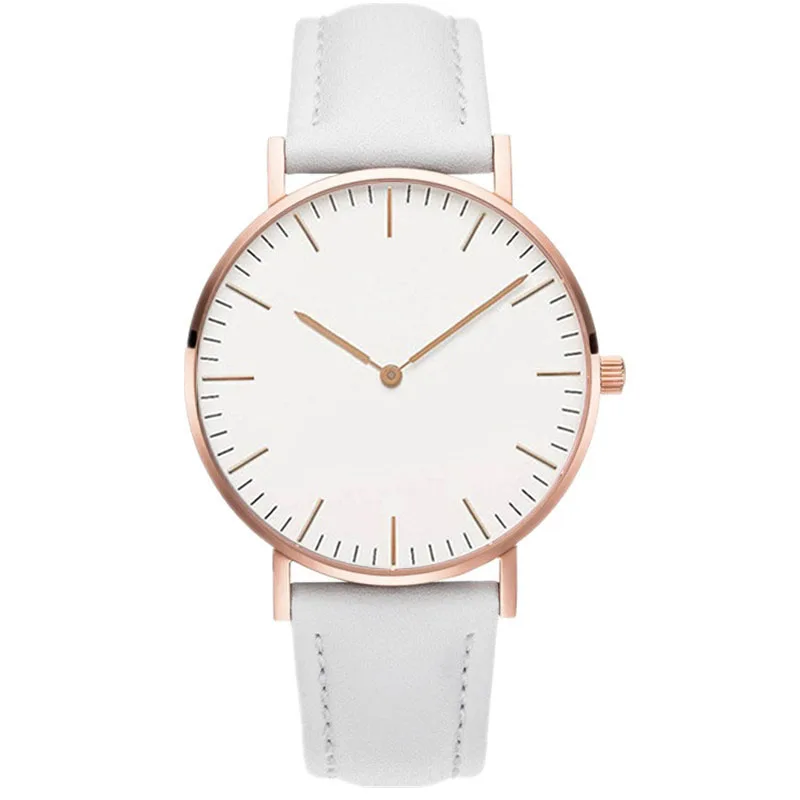 

Mavis Hare High Quality Top head layer Leather Watches Rose Gold White dial plate Genuine Leather Wrap Bracelet Watches