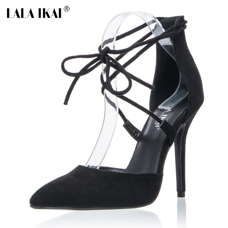 Lala IKAI/Брендовая обувь женские замшевые сандалии-гладиаторы летние Сандалии на