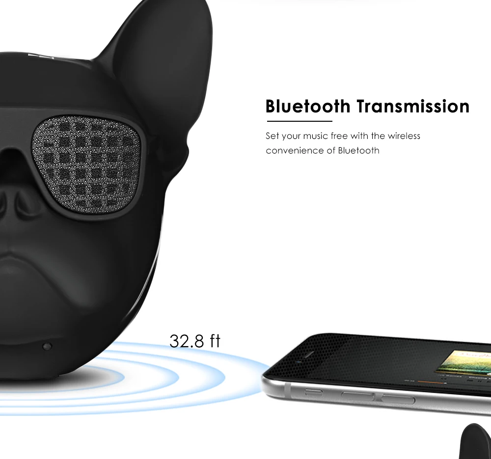 Бульдог Bluetooth динамик портативный беспроводной плеер Поддержка TF карта AUX стерео