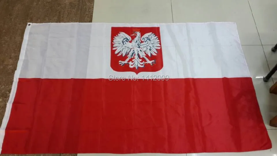 Бесплатная доставка подвесной флаг Польши 90*150 см
