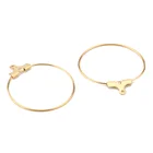 50 шт., серьги-Обручи из проволоки из нержавеющей стали