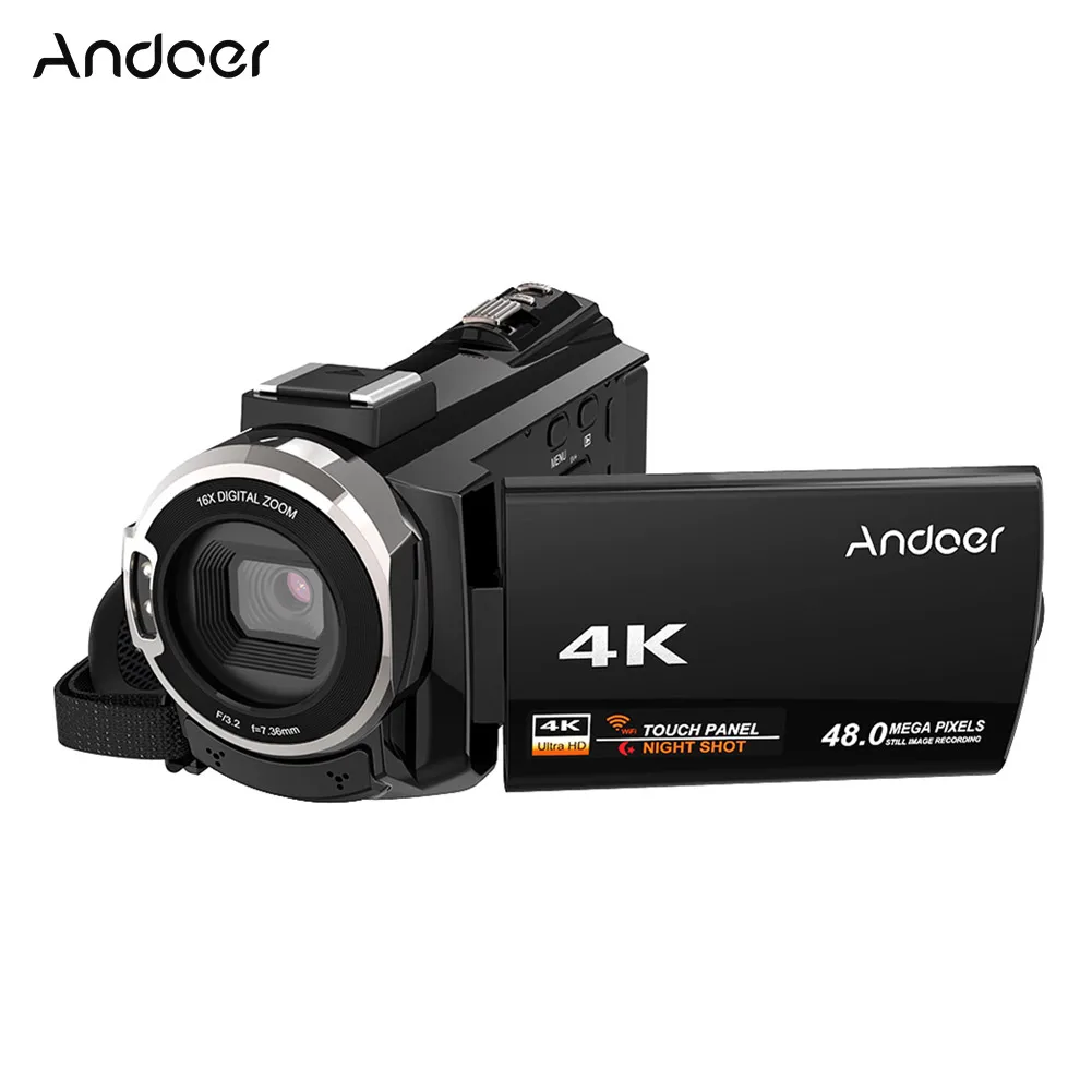Andoer 4K 1080P 48MP WiFi цифровая видеокамера регистратор ИК инфракрасный ночное видение