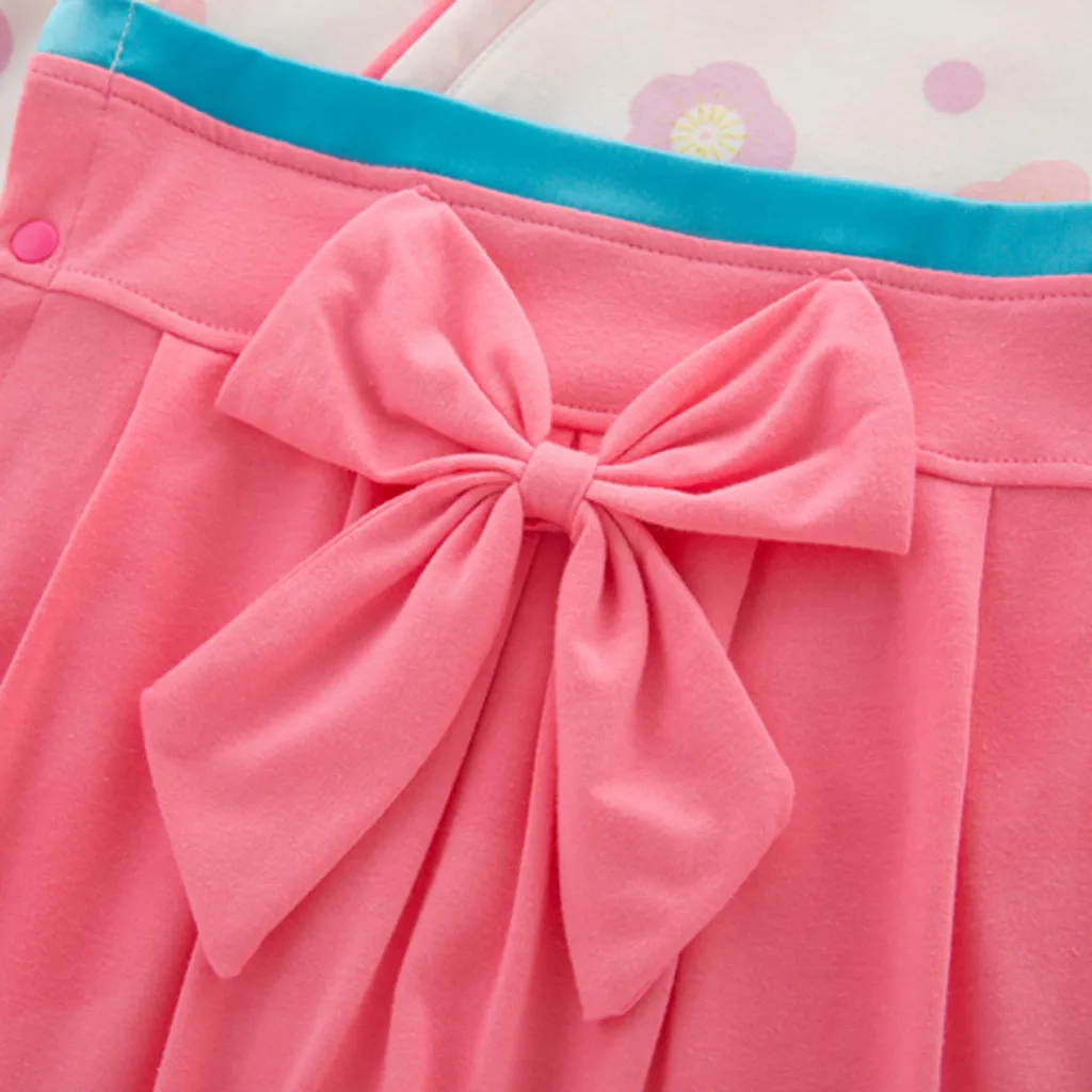 

LONSANT Baby Clothes Girls Flower print Kimono Bow Jumpsuit Infant Baby Wide sleeve Traditional Costumes Japanese clothes