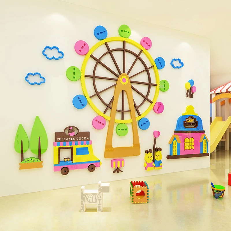 Колесо обозрения детская комната Детский сад настенное украшение классная