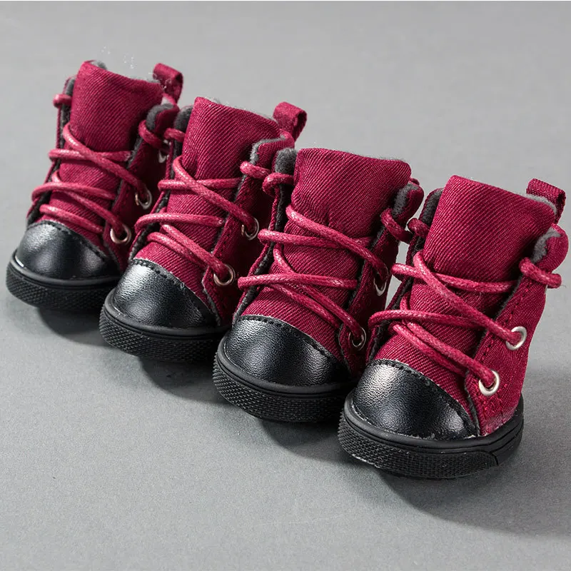 4 шт./компл. модная противоскользящая теплая обувь для маленьких собак PS719 | Дом и