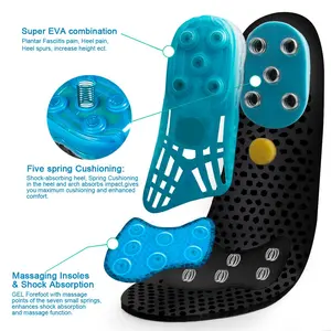 Стелька для обуви из силикагеля, ортопедическая, ударопрочная, пружинная, амортизирующая, амортизирующая, для передней части стопы, массажные стельки