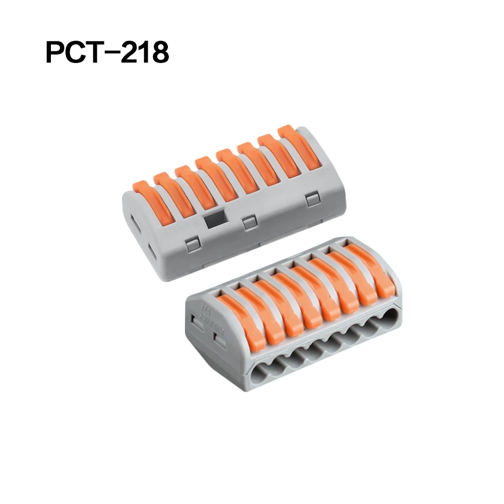 222-418 Разъем для провода PCT-212 213 215 218 концевые кабельные муфты 222-412 413 414 415 418 SPL-2 3 Женский комплект контрольные выводы вилки типа «банан для Светодиодный светильник - Цвет: 222-418
