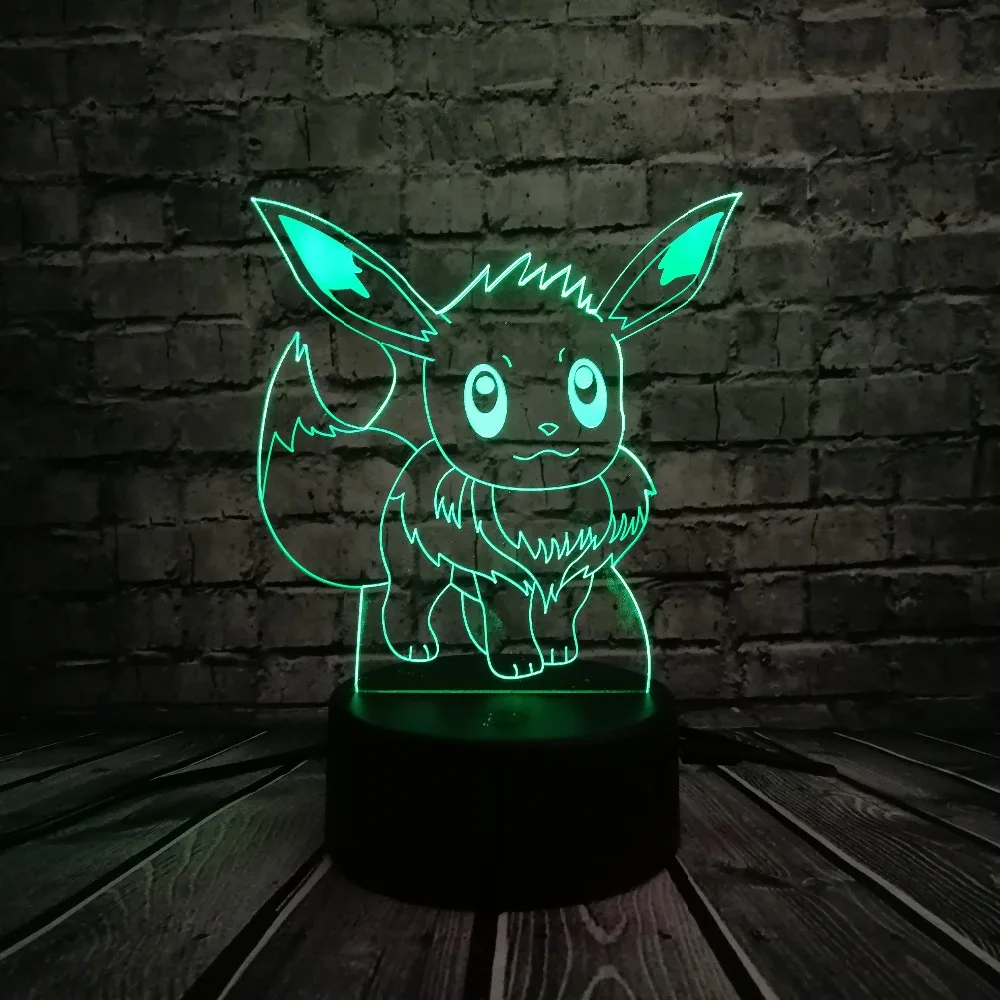 Горячая Распродажа японских мультфильмов 3D USB Светодиодная лампа игры Pokemon Go
