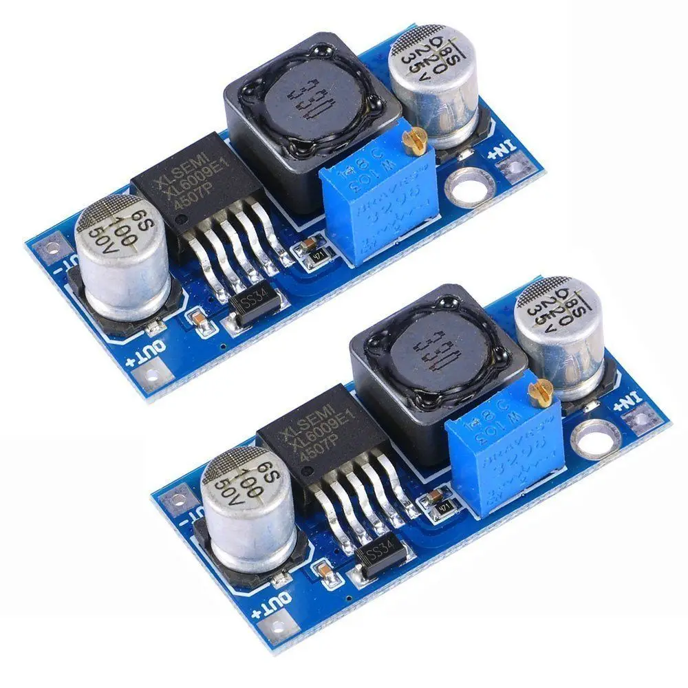 

DIY LED U-HOME Max 4A Power Supply Step-up Boost Converter Module DC3V-32V to DC5V-35V Adjustable Voltage Regulator XL6019