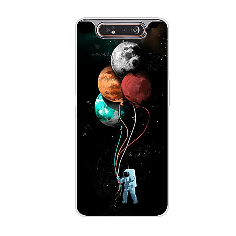 Золотой Чехол для телефона для samsung Galaxy A80, силиконовый чехол с цветком, мягкий ТПУ чехол для samsung A80 A 80, чехол, Модный чехол - Цвет: Золотой