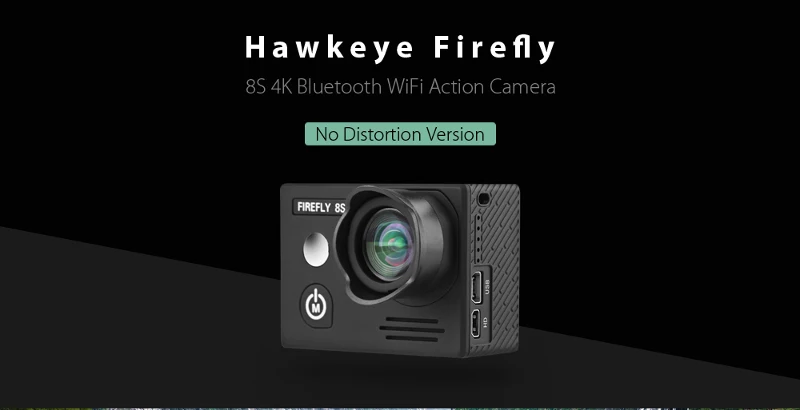 Спортивная Экшн камера Hawkeye Firefly 8S Plus 4K 90 градусов без искажений с углом обзора Wi Fi