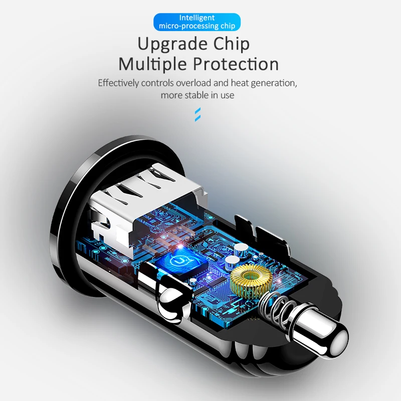 Автомобильное зарядное устройство USAMS универсальное с 2 USB-портами | Мобильные