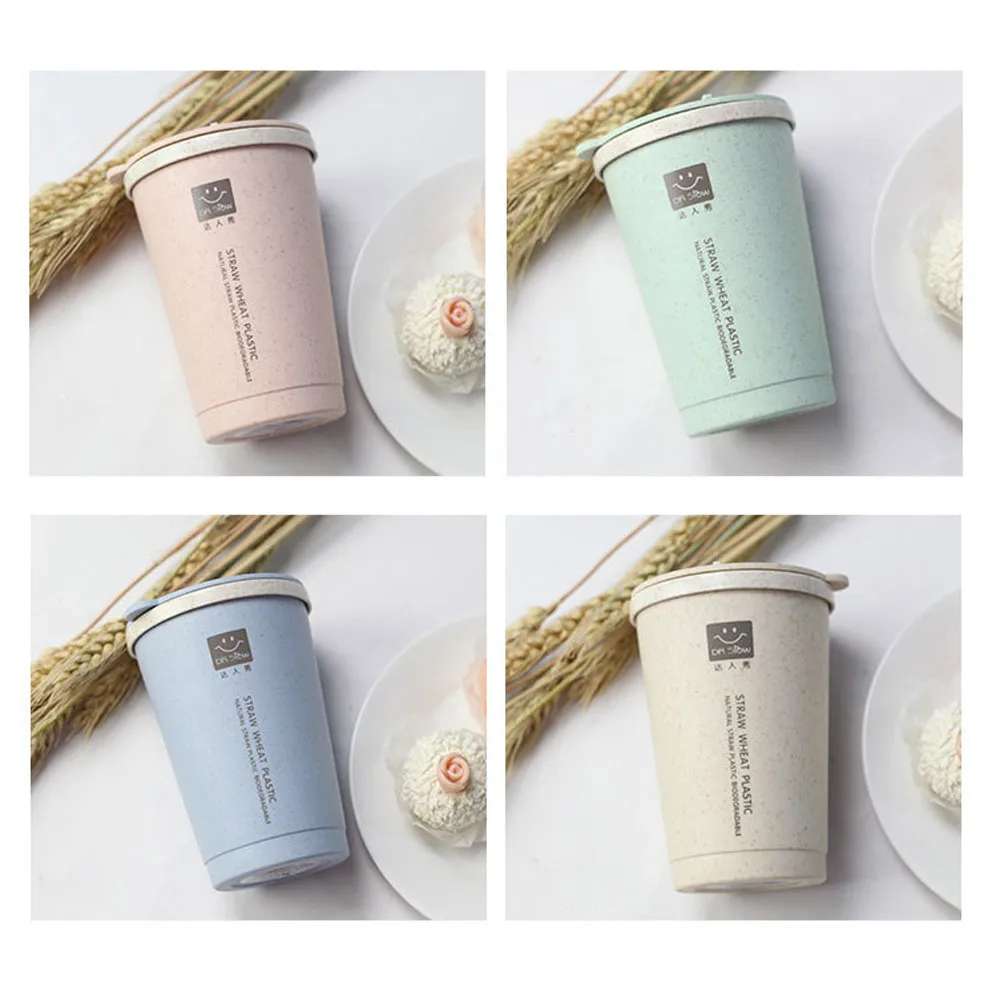 Кухонные принадлежности 280 мл портативная Пшеничная солома двухслойная офисная