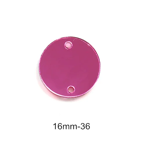 16mm 20-50 шт розовые специальные формы акриловые пришить на зеркало с отверстиями FlatBack зеркало акриловые пришить горный хрусталь для аксессуаров E7065 - Цвет: 16mm