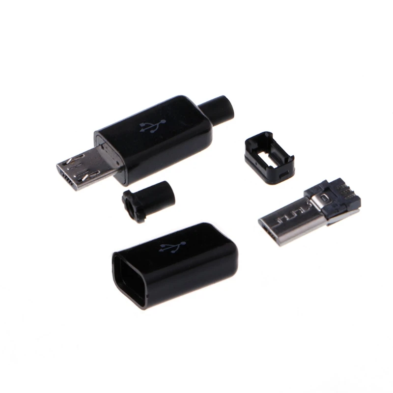 10 комплектов микро USB сварочный Тип Мужской 5 контактный разъем с пластиковой