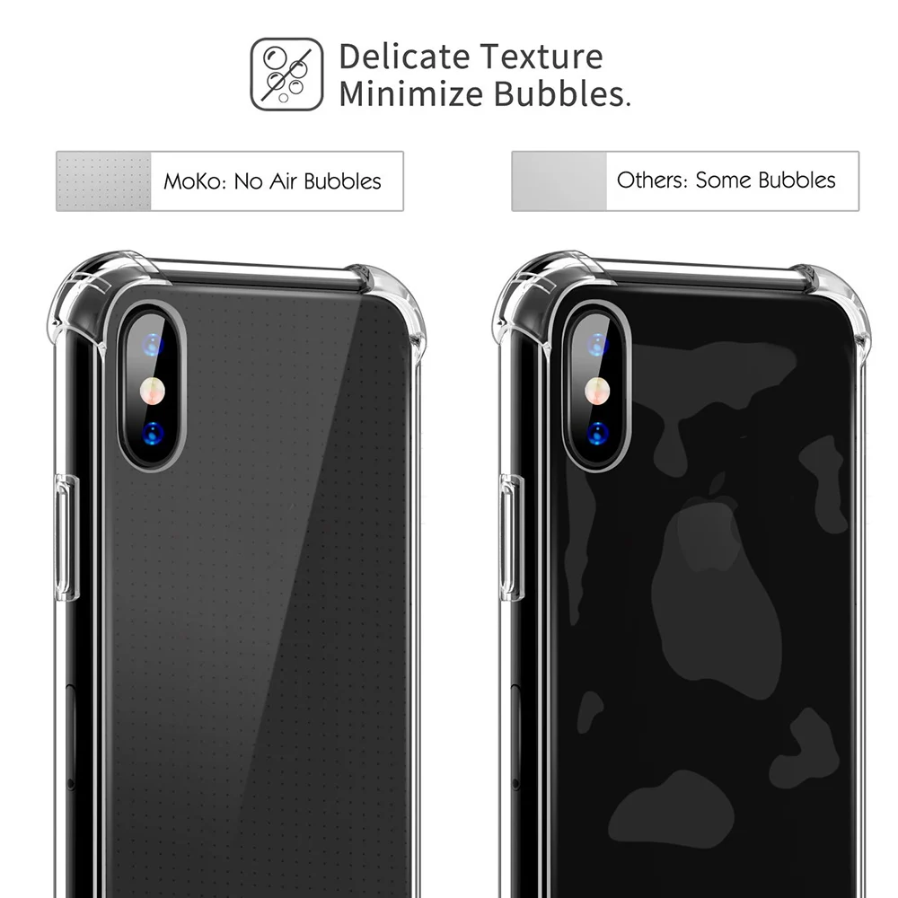 Ультра тонкий мягкий чехол для iPhone X 6 S плюс 7 8 прозрачный антидетонационных
