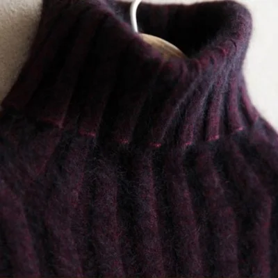 

Mink Sweater Female Pure Marten Velvet Mink Sweater Turtleneck Thickening Basic Shirt Slim Cashmere Sweater Short Medium-long