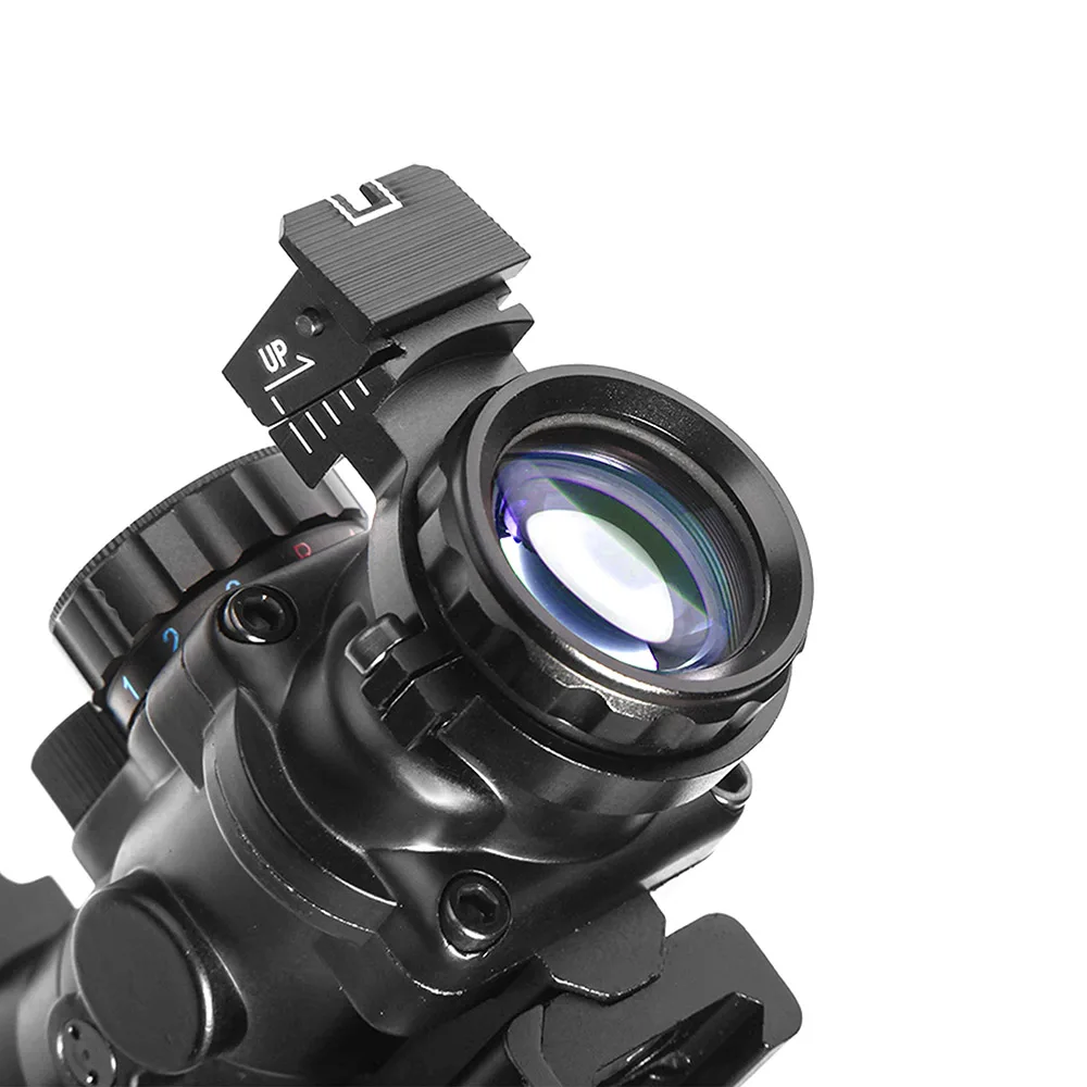 4x32 ACOG оптический прицел Tactica рефлекторное освещение волокно Охота Призма прицел механический прицел винтовка страйкбол Коллиматорный прицел