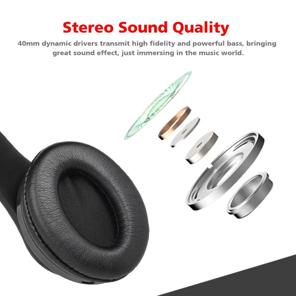 GS-L3 Wireless Bluetooth Headphone Foldable Over Ear Headset 3.5mm Wired Earphone LED Breathing Light Support TF Card Microphone |