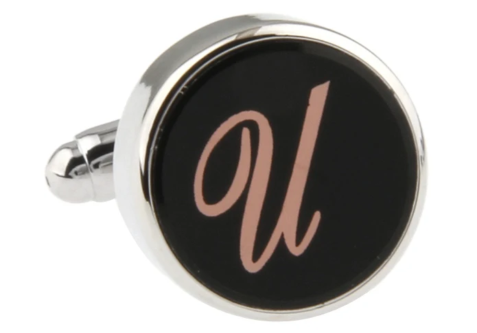 Мужские Запонки Sunnylink серебристые золотые черные запонки с надписью L1083 16 мм N O P Q R