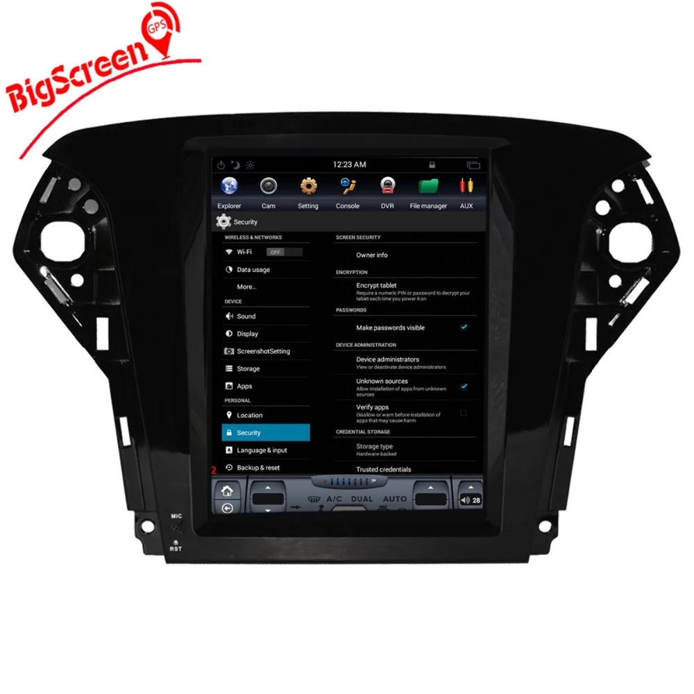 Автомобильный DVD плеер в стиле Tesla 10 4 дюйма Android 6 0 GPS навигация для Ford Mondeo 2007 2012