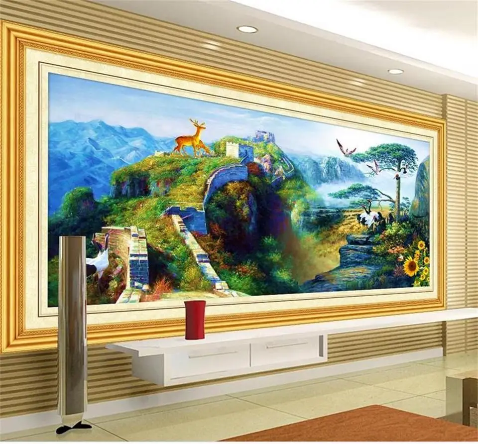 Пользовательские 3d фото обои для комнаты настенная китайская Великая стена