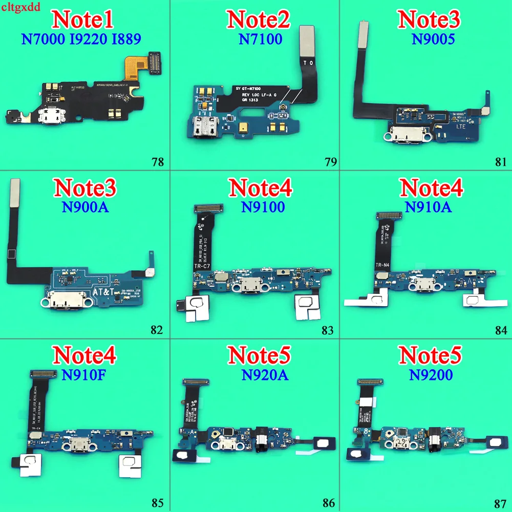 USB разъем cltgxdd зарядный порт гибкий кабель для Samsung galaxy Note 1 2 3 4 5 I9220 N7000 N7100 N9005 N900A N910F