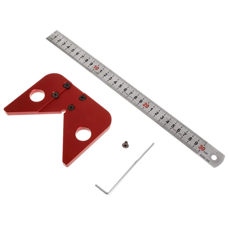 

45 Degree Scriber Round Center Line Drawing Ruler Gauge Carpenter Layout Tools