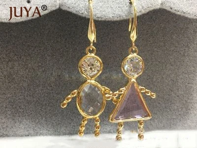 Прекрасный кристалл мальчик и подвески для девушки Подвеска для ручной работы сделай сам женские серьги аксессуары компоненты KC золото